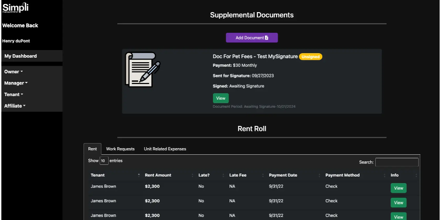 Manage rental application form submissions